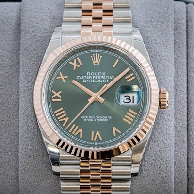 Rolex Datejust 36 Oystersteel and Everose gold m126231-0051 Box and Papers