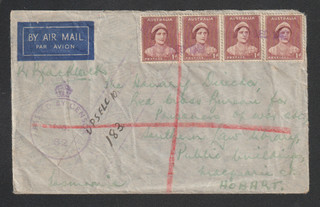 Australia 1942 WW2 Registered Cover Unit Postal Station ELC 10 Redbank QLD