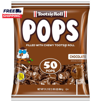 Tootsie Pops Single Flavor Bag  Chocolate Flavored Lollipops with Chocolatey Cen