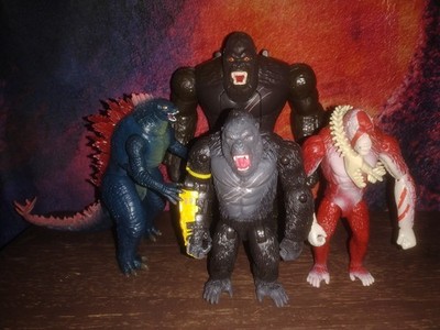 Lot of 4 Playmates Godzilla vs Kong Monsterverse Figures