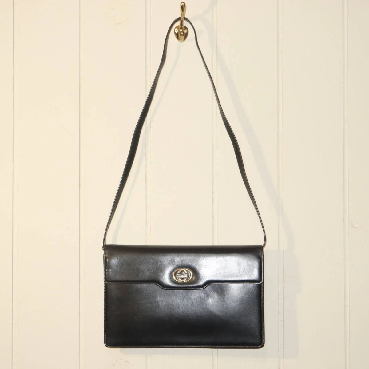 ANCIEN SAC BANDOULIÈRE GUCCI années 80 mollet box imbriqué sac bandoulière old Gucci
