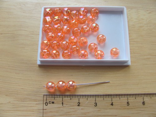 150 round 6mm smooth AB transparent beads plastic acrylic choose colour - Picture 3 of 22
