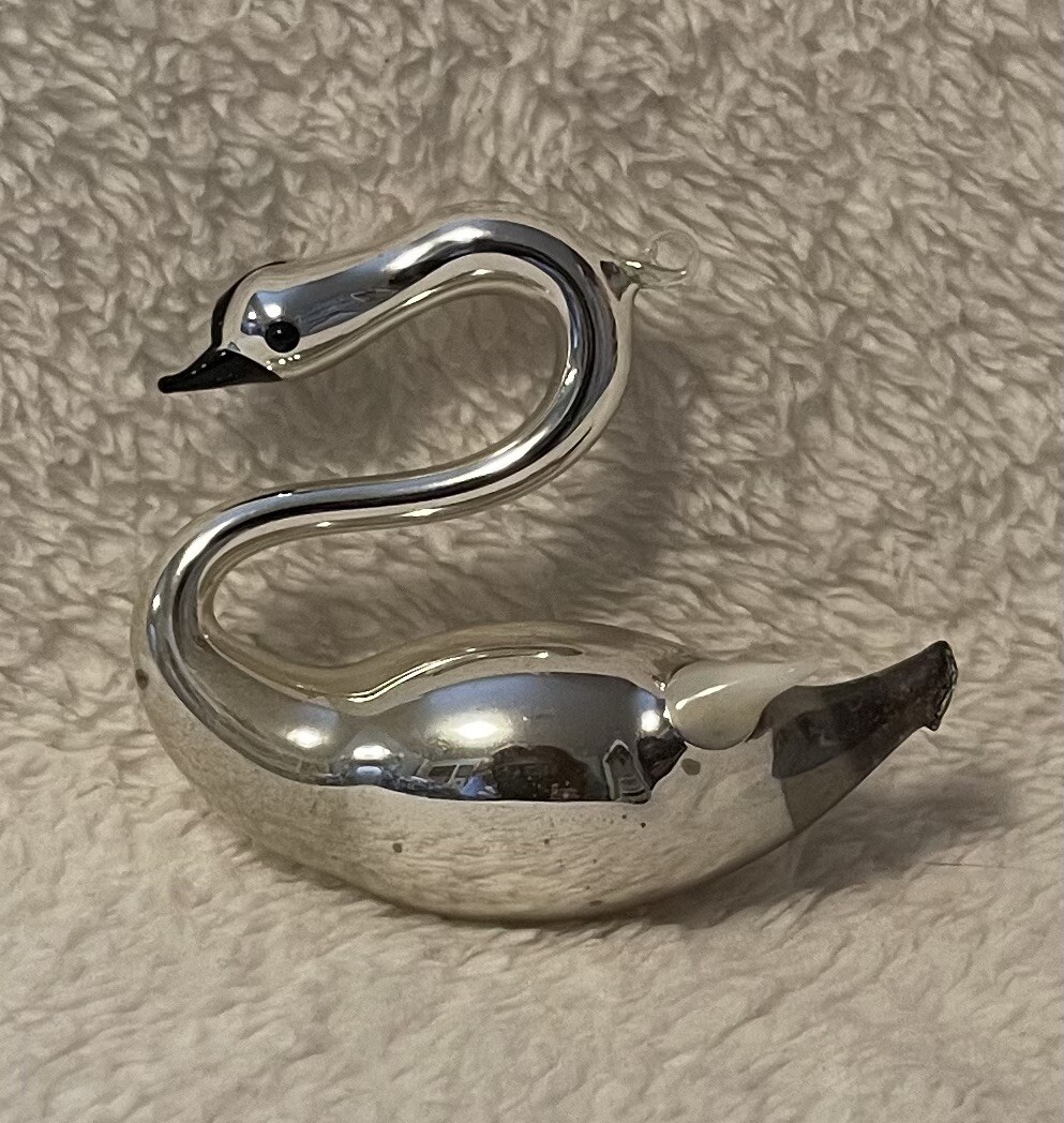 Antique German Bimini swan Christmas ornament 3.25