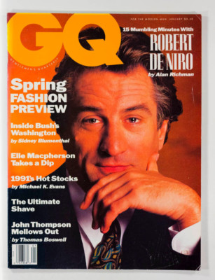 Robert De Niro Stephanie Seymour Elle MacPherson Carl Bernstein Puck GQ MAGAZINE
