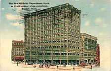 New Gilchrist Department Store, Boston, Tichnor Bros. Inc., Los Postcard
