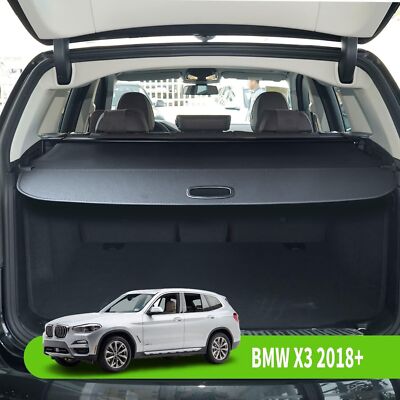 BMW トランクカバー ブラック For BMW X3 2018-2023 Parcel Shelf Load Cargo Cover Luggage Black