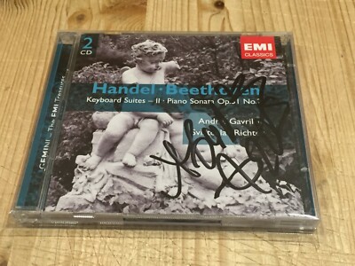 Signed ANDREI GAVRILOV Handel Keyboard Suites Beethoven Sonata EMI CD Signiert
