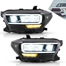 Faro proiettore led vland per toyota tacoma 2016-2023 con riflettore giallo