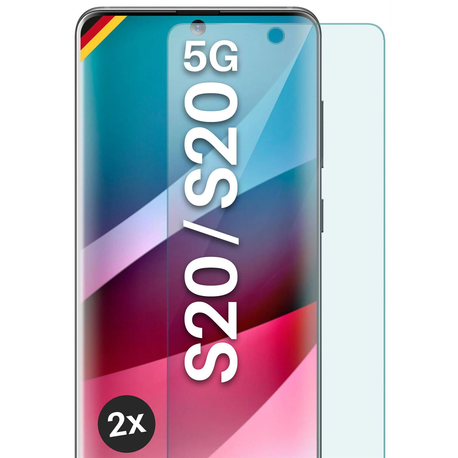 2x Real Glass For Samsung Galaxy S20 / S20 5G Armor Premium Screen Protector