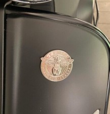 Piaggio Wasp Vespa 3D Aluminium Badge Emblem Decal Silver Colour Round