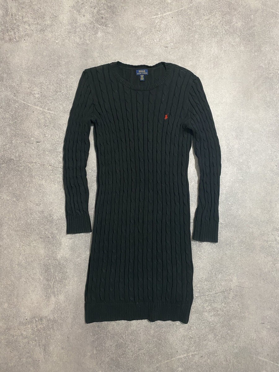 Polo Ralph Lauren Sweater Dress Cable Knit Long Sleeve Juniors XL(16) Women’s L