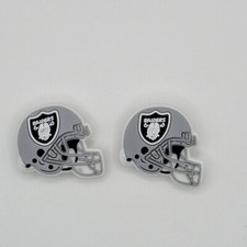NFL Las Vegas Raiders Football Helmet For Crocs Shoe Charms Jibbitz - 2piece