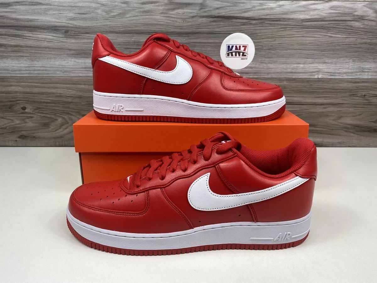 Mens Nike Air Force 1 Low Retro QS (University Red)