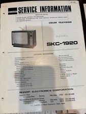 ORIG. SHARP SKC-1920 SKC1920 TV Repair Service Manual ORIGINAL