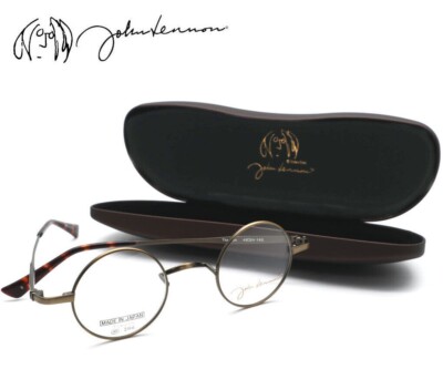 John Lennon Round Eyeglasses Antique Collection Frame with Case Made In Japan
