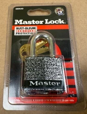 NEW Master Lock Keyed Padlock 380KAD w/ Rust-oleum Protection -No Rust Guarantee