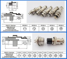 1set 12mm 16mm XLR Aviation 2-9pin Audio Panel Power Chassis Metal Connector