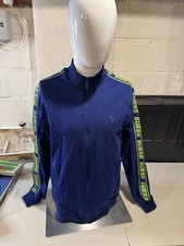 GUESS  FULL ZIP ARLO SWEATSHIRT BLUE SIZE M NWT