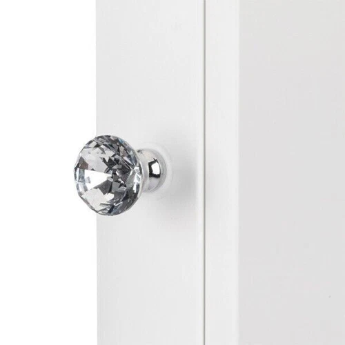 Single Door Mirror Indoor Bathroom Wall Mounted Cabinet Shelf White High Quality - Picture 6 of 11