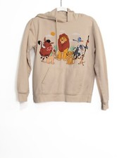 Disney Lion King Beige Hoodie With Simba Nala Pumbaa Timon Size XS