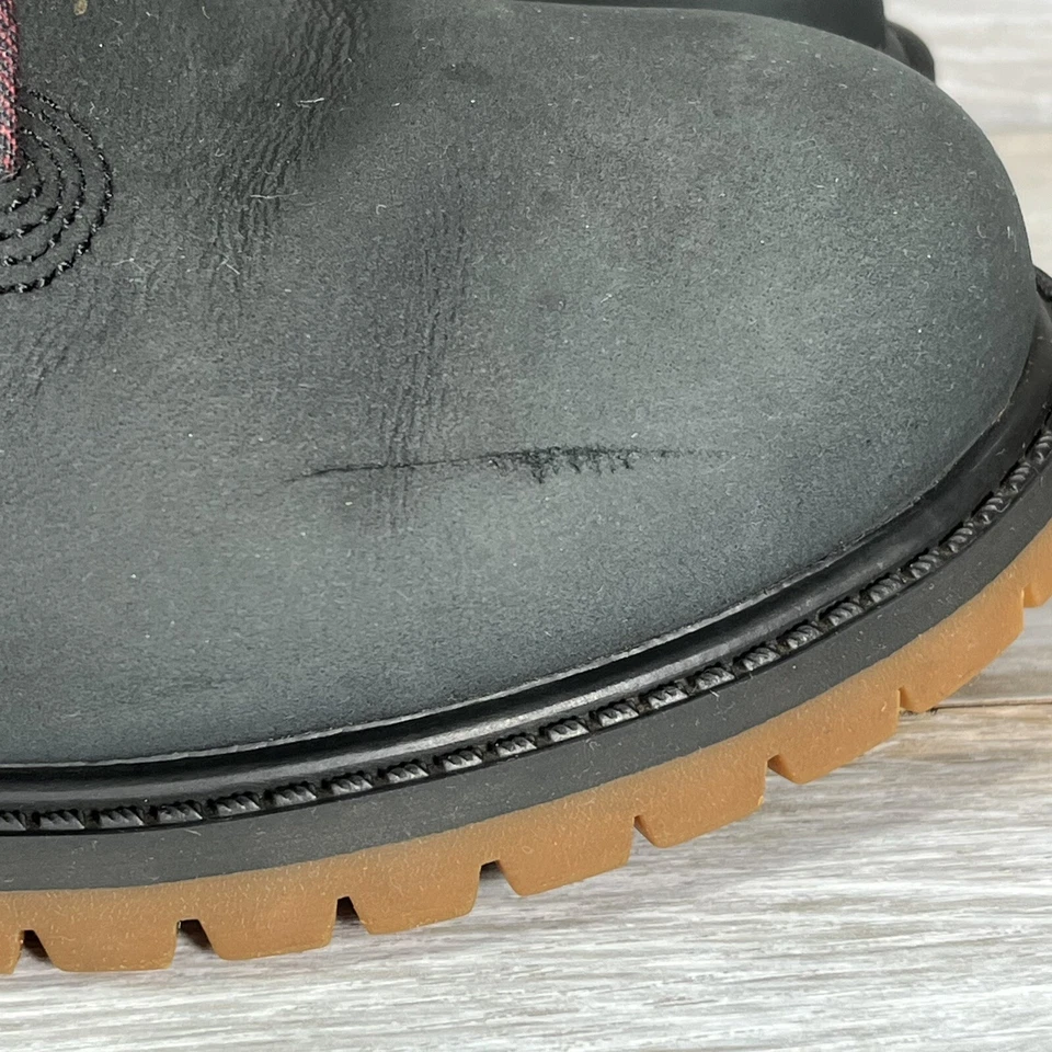 Timberland Niños Heritage 6" Impermeable Camuflaje Cuadros Negro Cuero Botas Talla 3 Foto 4 de 4