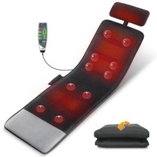 Full Body Massage Mat with Heat,10 Vibrating Nodes Massage Mat with Adjustable P