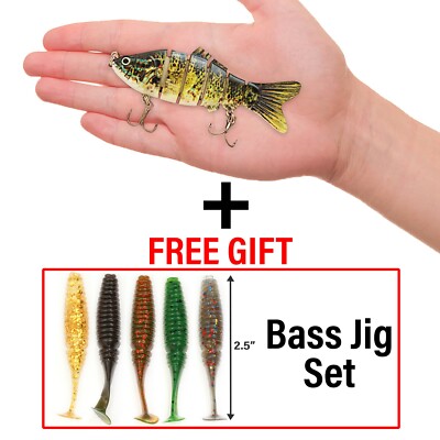UFISH Multi Jointed Fishing Lures Segment Crankbait Hooks Swimbait Fishing Bait