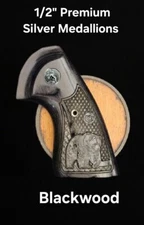 Colt Grizzly/Kodiak 2024+ OS Ext Target Grips "Moonlight Stroll" Inset Bear/Moon