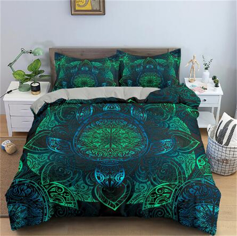 Turtle Back Pattern Quilt Cover Pillowcase Twin Queen Color Comfort Bedding Set