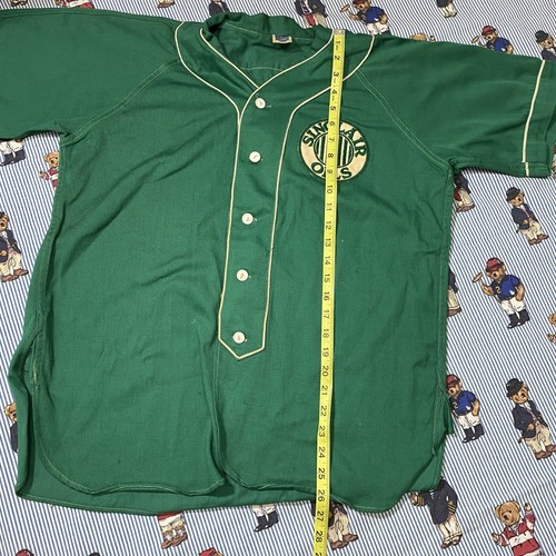 VTG Lan-Mar Sinclair Oils Uniform Baseball Jersey Green Shirt Pants USA 34/40 US - Picture 6 of 12