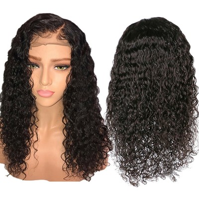 Long Black Synthetic Lace Front Wig Loose Wavy Hair Wig Baby Hair