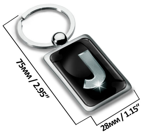 A - Z Alphabet Letter Initial Metal Keyring Keychain with Giftbox Key Ring Chain - Foto 31 di 64