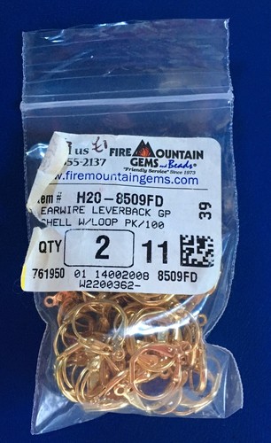 10 PAIRS GOLD PLATED LEVER BACK EARRING WIRES ~ NEW - Picture 4 of 4