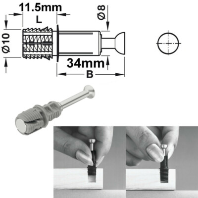 Giunti, Häfele Minifix® 12, Pressofusione Di Zinco, Senza Bordo Di Copertura - Foto 6