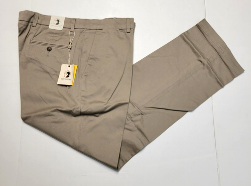 $138 New DUCK HEAD O'Bryan Organic Cotton Chino Pants Men 36x32 Khaki Beige 36