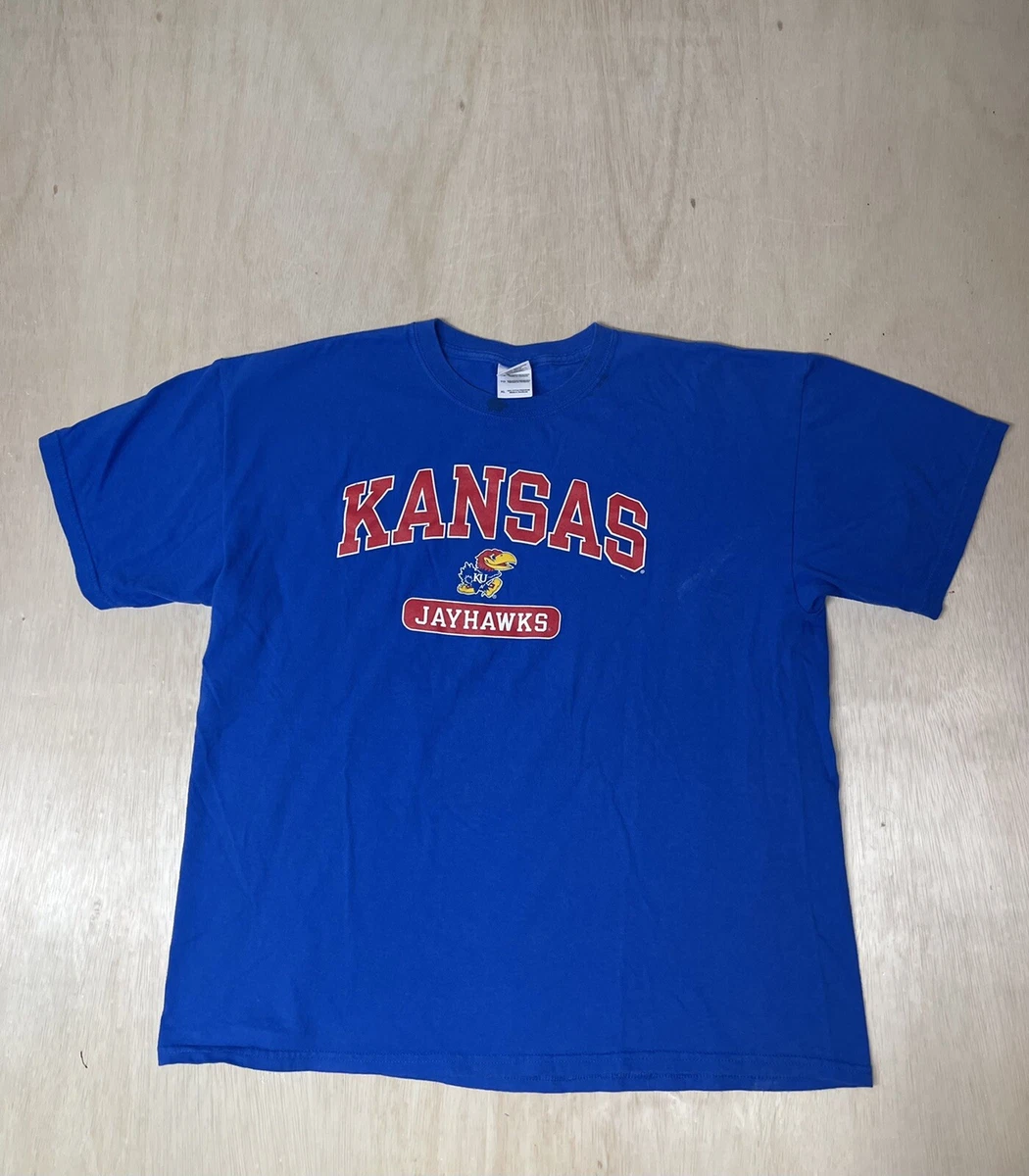 T-shirt Gildan Kansas Jayhawks – Homme, XL, Blanc, Coton – État Correct