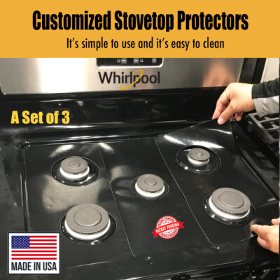 Whirlpool Stove Protectors, Custom cut to fit your Stove, Lifetime Warranty