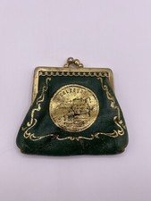 Vintage Green Austria Coin Purse Torn  