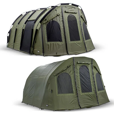 Lucx® Karpfenzelt + Überwurf "Bigfoot" 2 3 4 6 Man Bivvy + Winterskin Angel Zelt - Bild 1 von 4