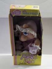 Vintage 1985 Hasbro Baby Miss Piggy Muppet Babies Softies Plush Damaged Box
