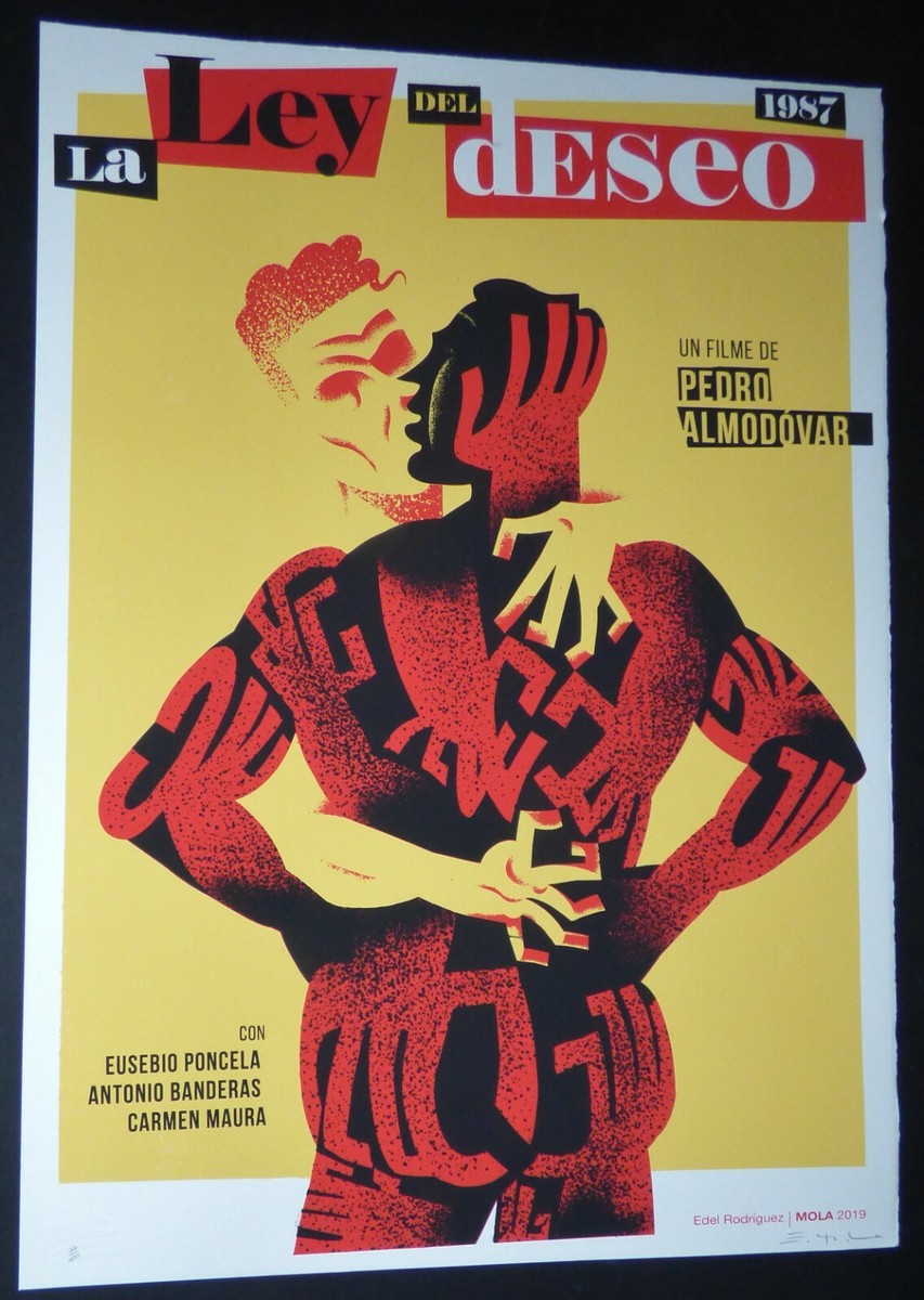 LAW OF DESIRE Signed CUBAN Screenprint Poster for Spanish LGBTQ