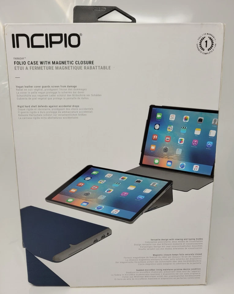 Incipio Folio Case for iPad 12.9" 2017 / 2015 w/ Magnetic Closure, Blue - Image 2 of 2