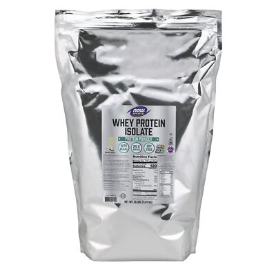 NOW FOODS Whey Protein Isolate Creamy Vanilla Powder 10 Lbs.