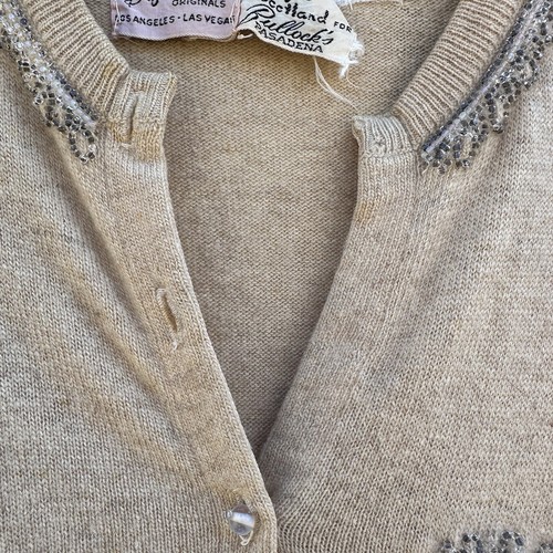 Maglione cardigan vintage Pringle of Scotland con perline taglia XS/Small - Foto 4 di 11