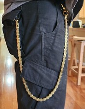 Extra Long 30" Wallet Chain Stainless Steel Biker Chain Trucker GOLD Leash XL