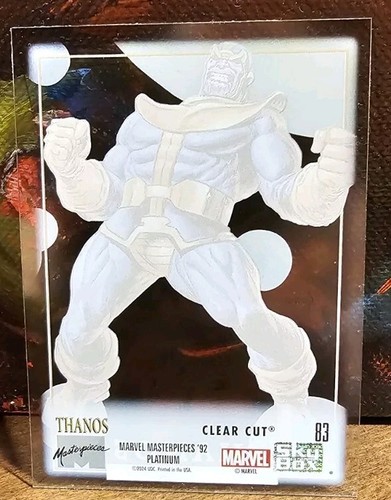 Marvel Masterpieces '92 Platinum Thanos Clear Cut SSP Parallel - Picture 3 of 3