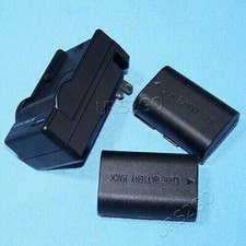 Long Endurance 2x 2000mAh Durable Battery Travel Charger fits Canon XC15 Camera