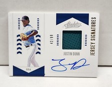 JUSTIN DUNN 2020 Absolute Jersey Signatures JERSEY AUTO ~ #'d /99 ~ MARINERS