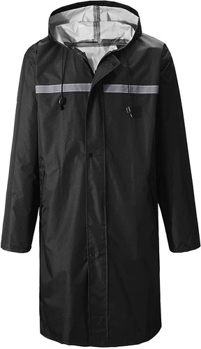 Hooded Safety Long rain poncho Jacket 