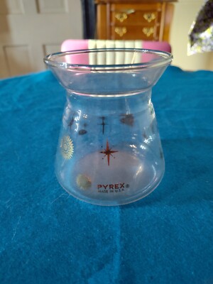 Vintage Pyrex Atomic Starburst Syrup Dispenser Mini Coffee Carafe Pitcher MCM 